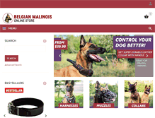 Tablet Screenshot of belgian-malinois-dog-breed-store.com